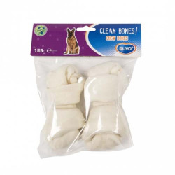 Duvo+ CELAN BONES! Uzel bílý z buvolí kůže 14cm 2ks 155g