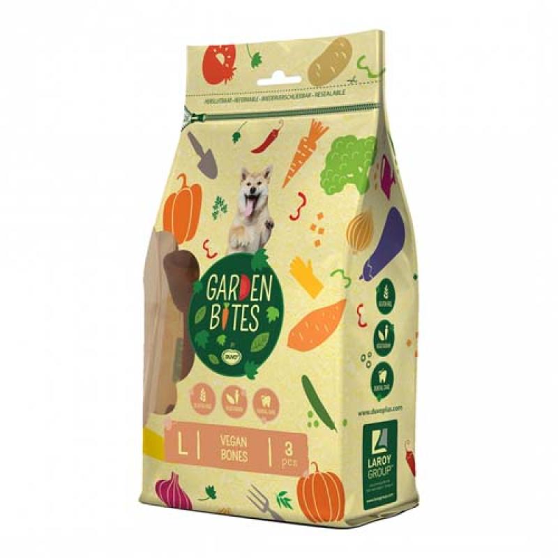 Duvo+ Garden Bites Vegan Bones 14,5cm//270g  3ks  dentální kosti sáček