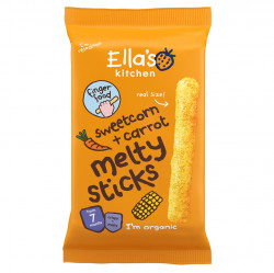 ELLA'S KITCHEN Křupavé tyčky s kukuřicí a mrkví BIO 16 g