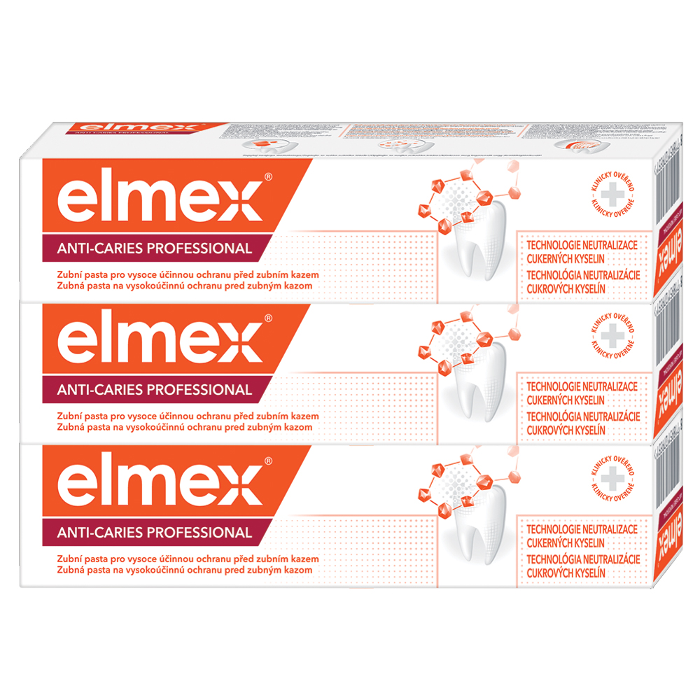 ELMEX Anti-Caries Protection Professional Zubní pasta 3 x 75 ml