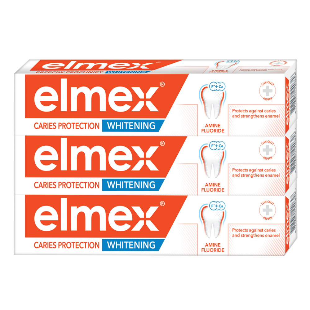 ELMEX Caries Protection Whitening Zubní pasta 3 x 75 ml