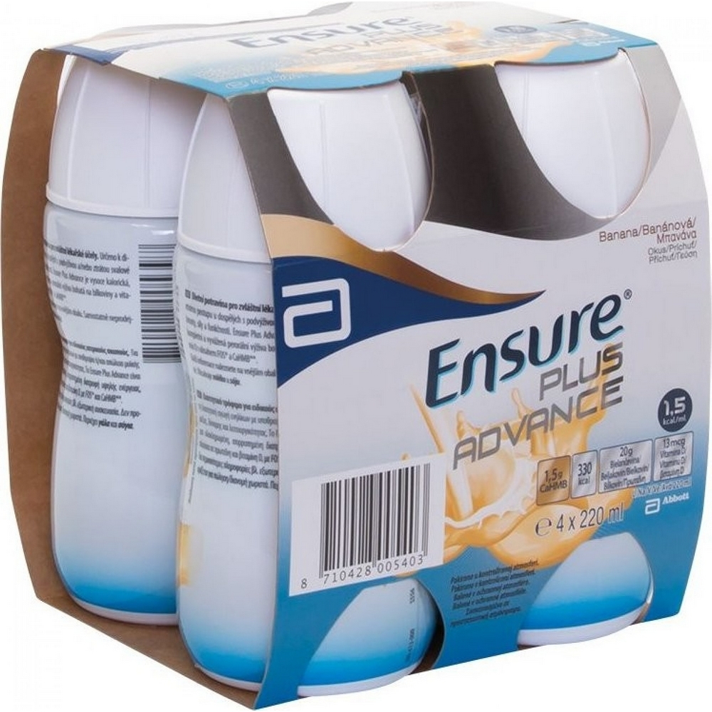 ENSURE PLUS Příchuť banánová 4 x 220 ml