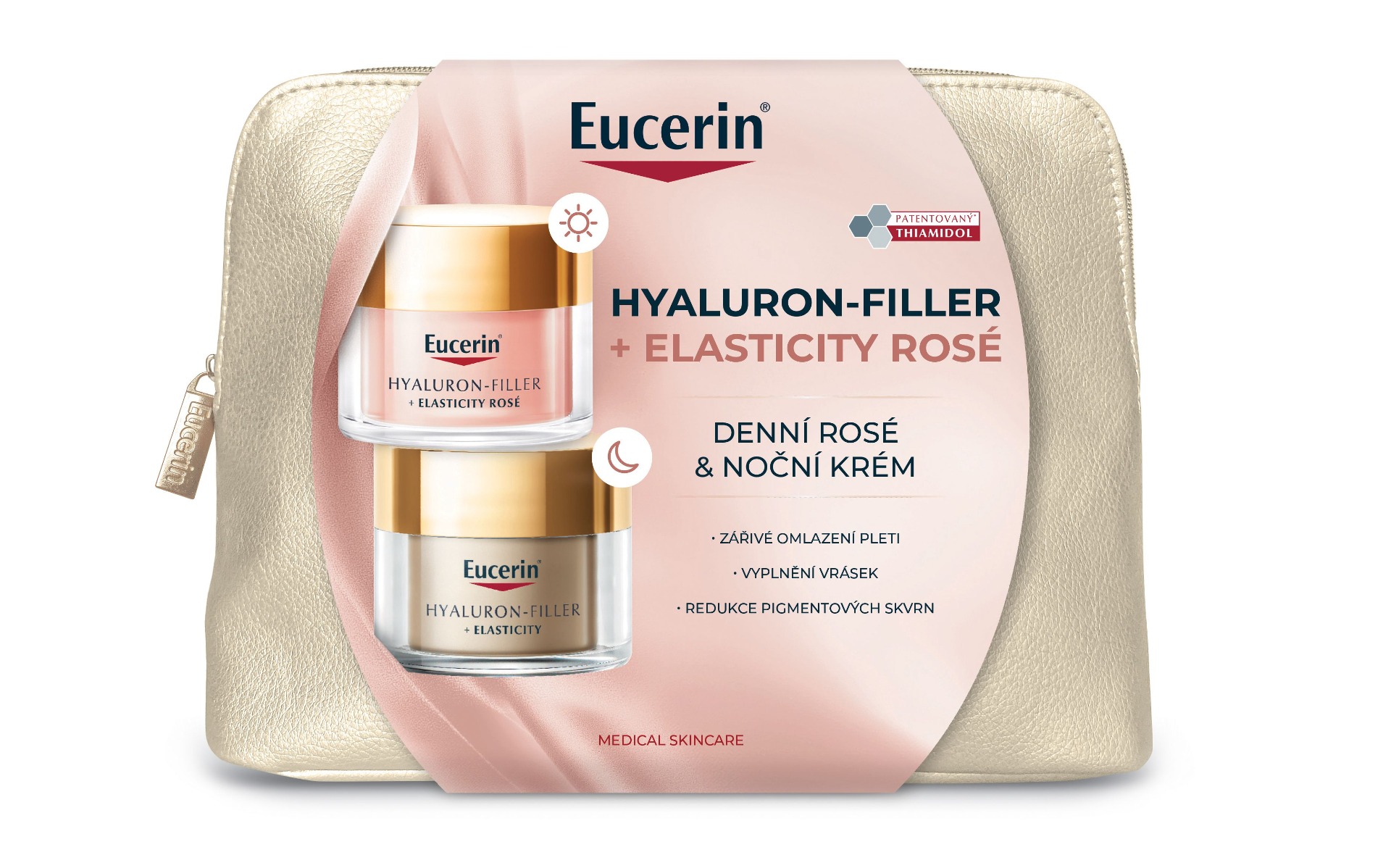 Eucerin Hyaluron-Filler + Elasticity Rosé vánoční kazeta 2 ks