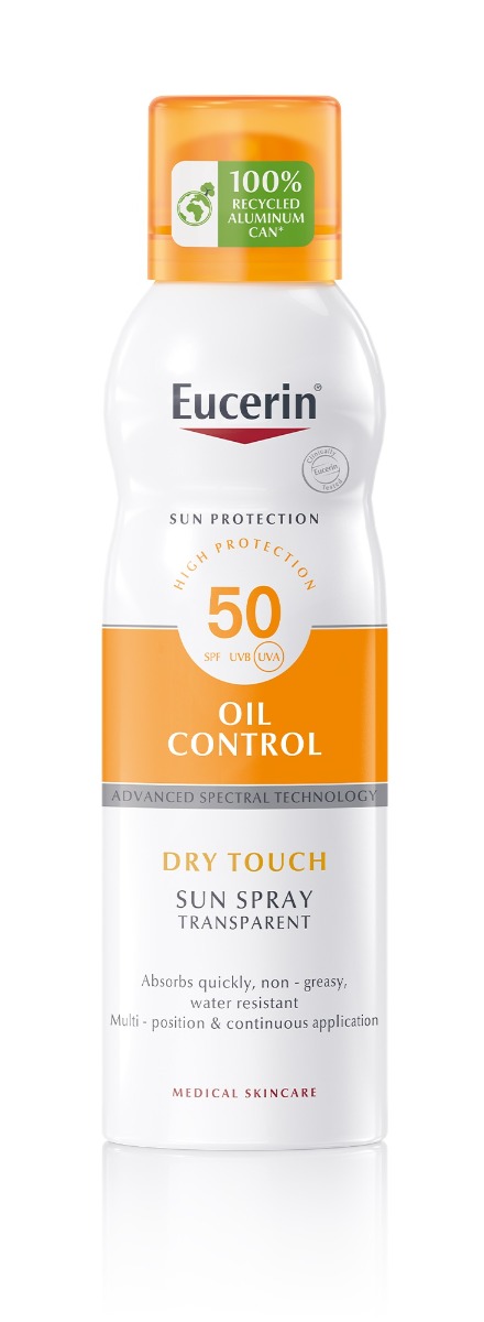 Eucerin Sensitive Protect Dry Touch SPF50 transparentní sprej 200 ml