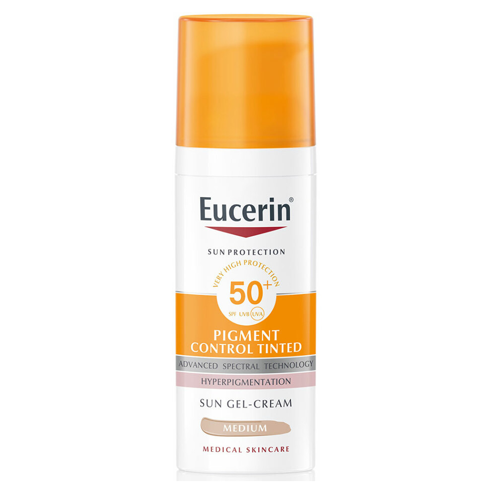 EUCERIN Sun Pigment Control Tinted Emulze na opalování na obličej SPF50+ medium 50 ml