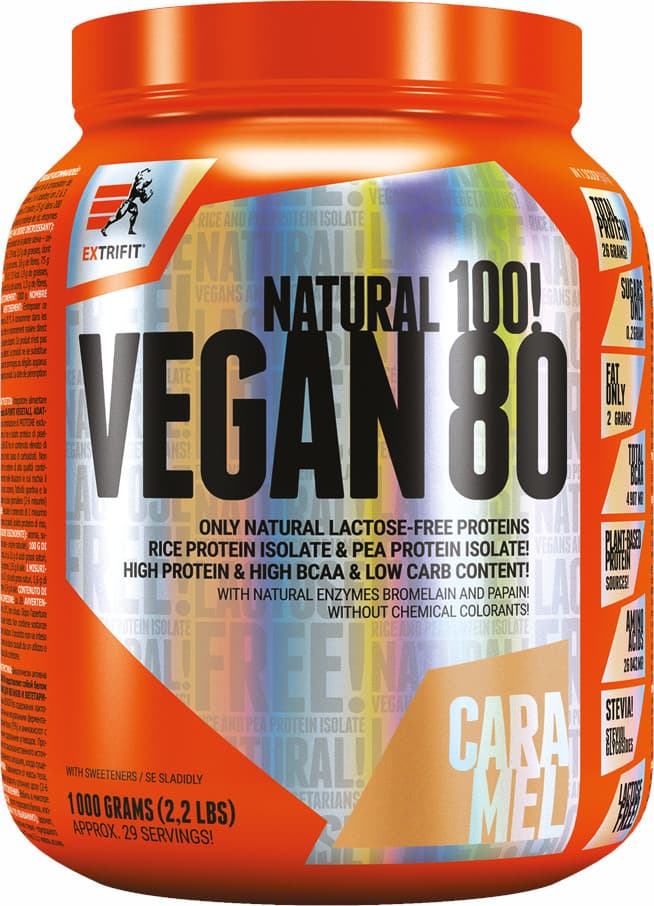 EXTRIFIT Vegan 80 karamel 1000 g