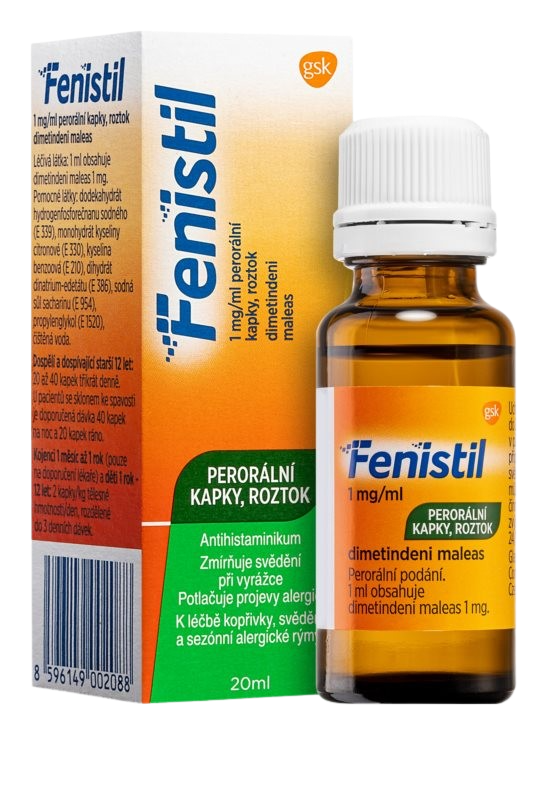 FENISTIL perorální kapky 1mg/ml při svědění pokožky 20 ml