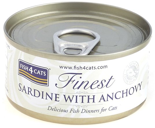 FISH4CATS Konzerva pro kočky Finest sardinka s ančovičkami 70 g