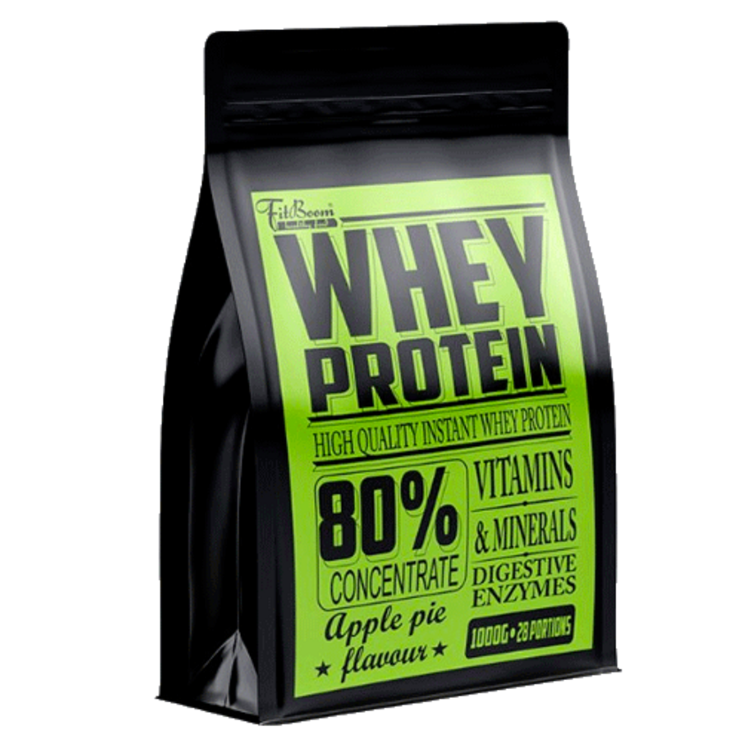 FitBoom Whey Protein 80% 1000g - jablečný koláč