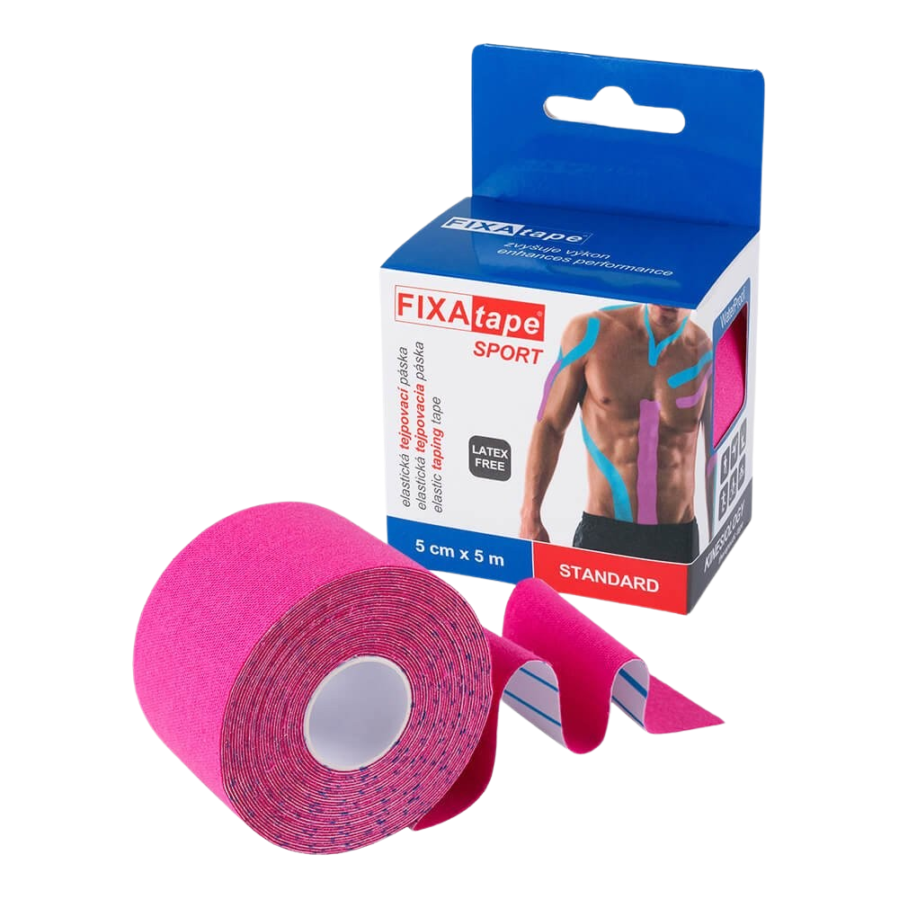 FIXATAPE SPORT kinesio tejpovací páska 5cm x 5m růžová