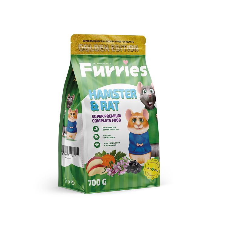 Furries Extrudované granule křecek/potkan 700 g