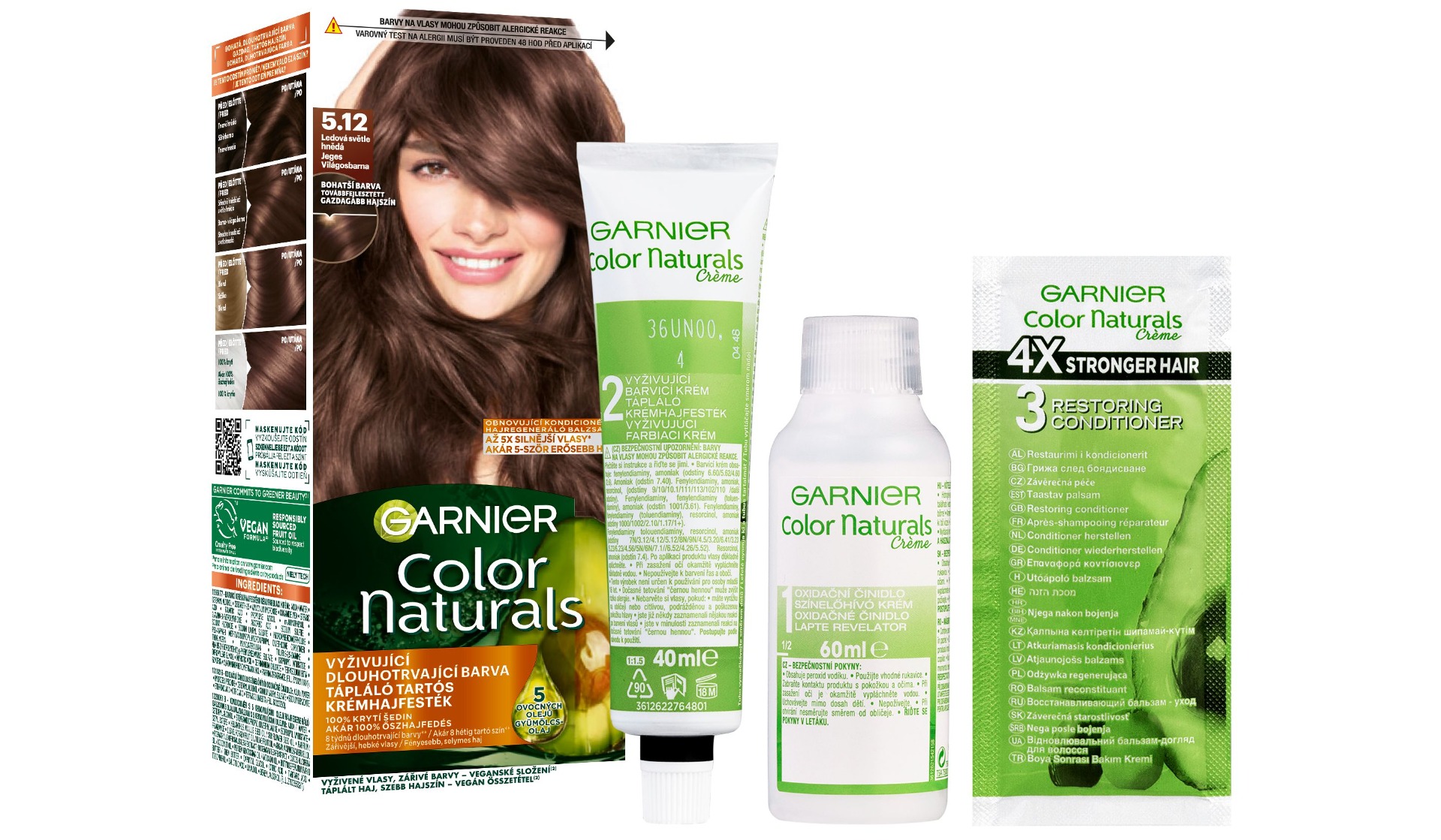 Garnier Color Naturals Permanentní barva na vlasy 5.12 ledová světle hnědá