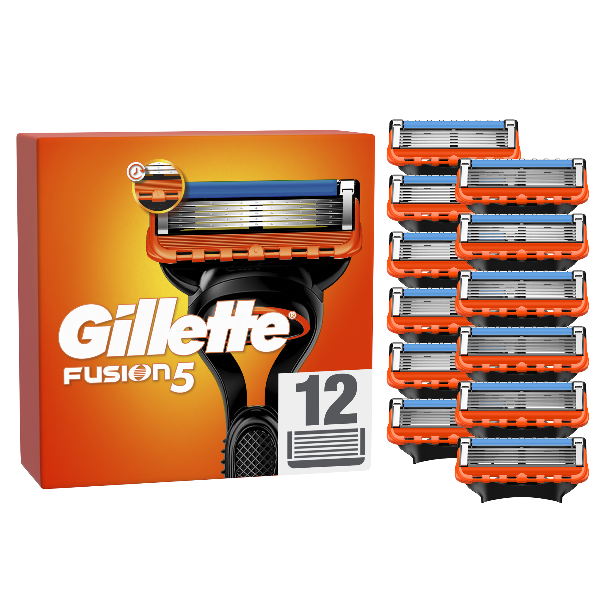 GILLETTE Fusion5 Náhradní holicí hlavice pro muže, 12 ks