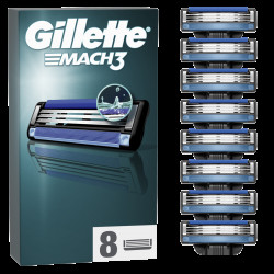 GILLETTE Mach3 Náhradní holicí hlavice pro muže 8 ks