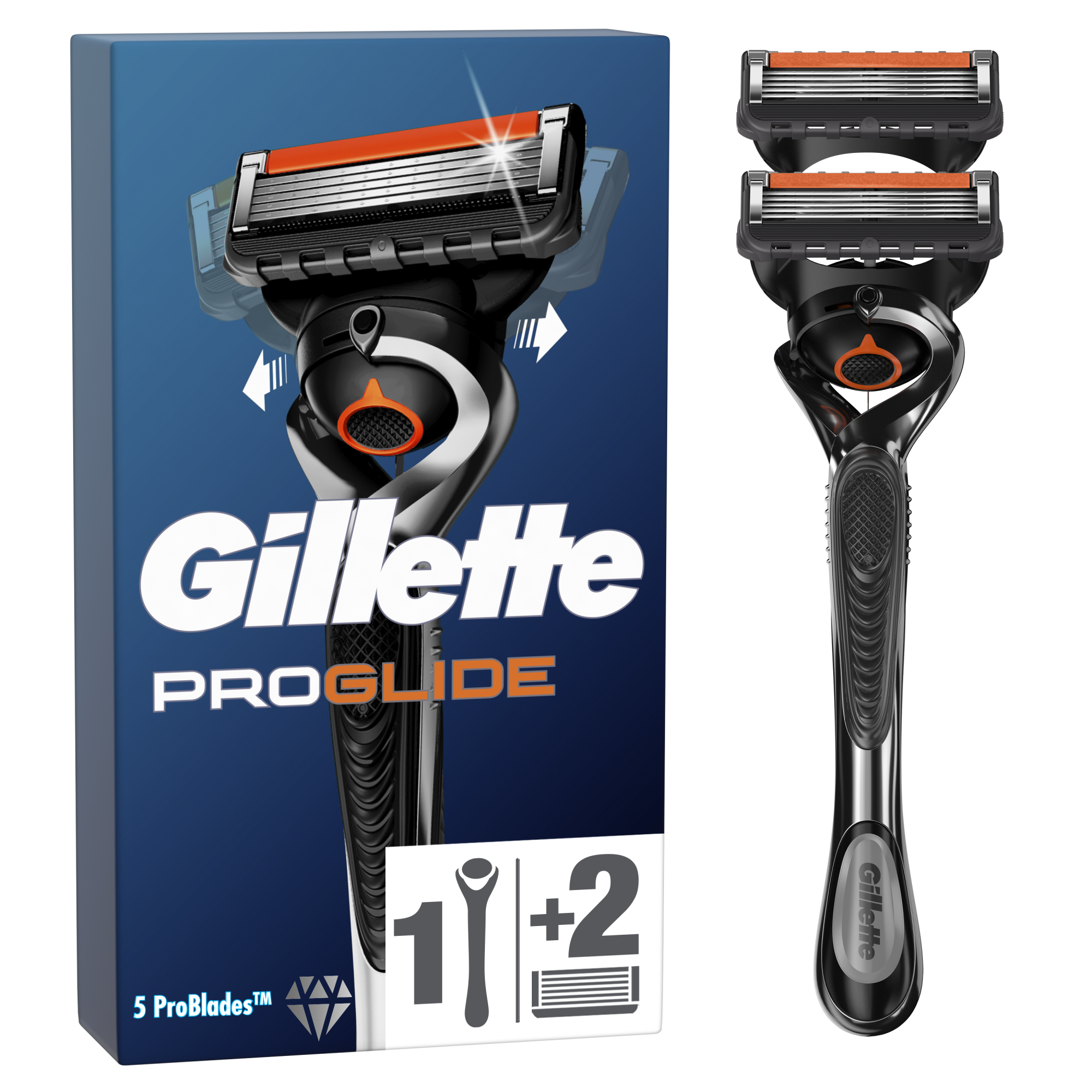 GILLETTE ProGlide Holicí Strojek Pro Muže + 2 hlavice