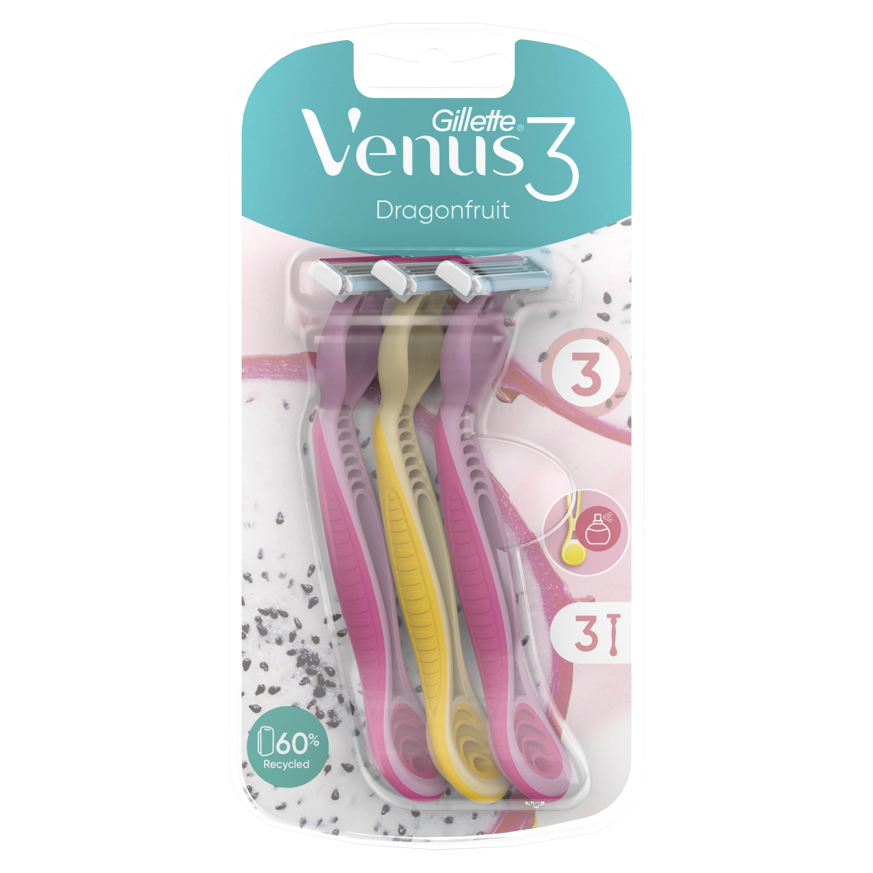 GILLETTE VENUS Venus 3 Dragonfruit Pohotová holítka 3 ks