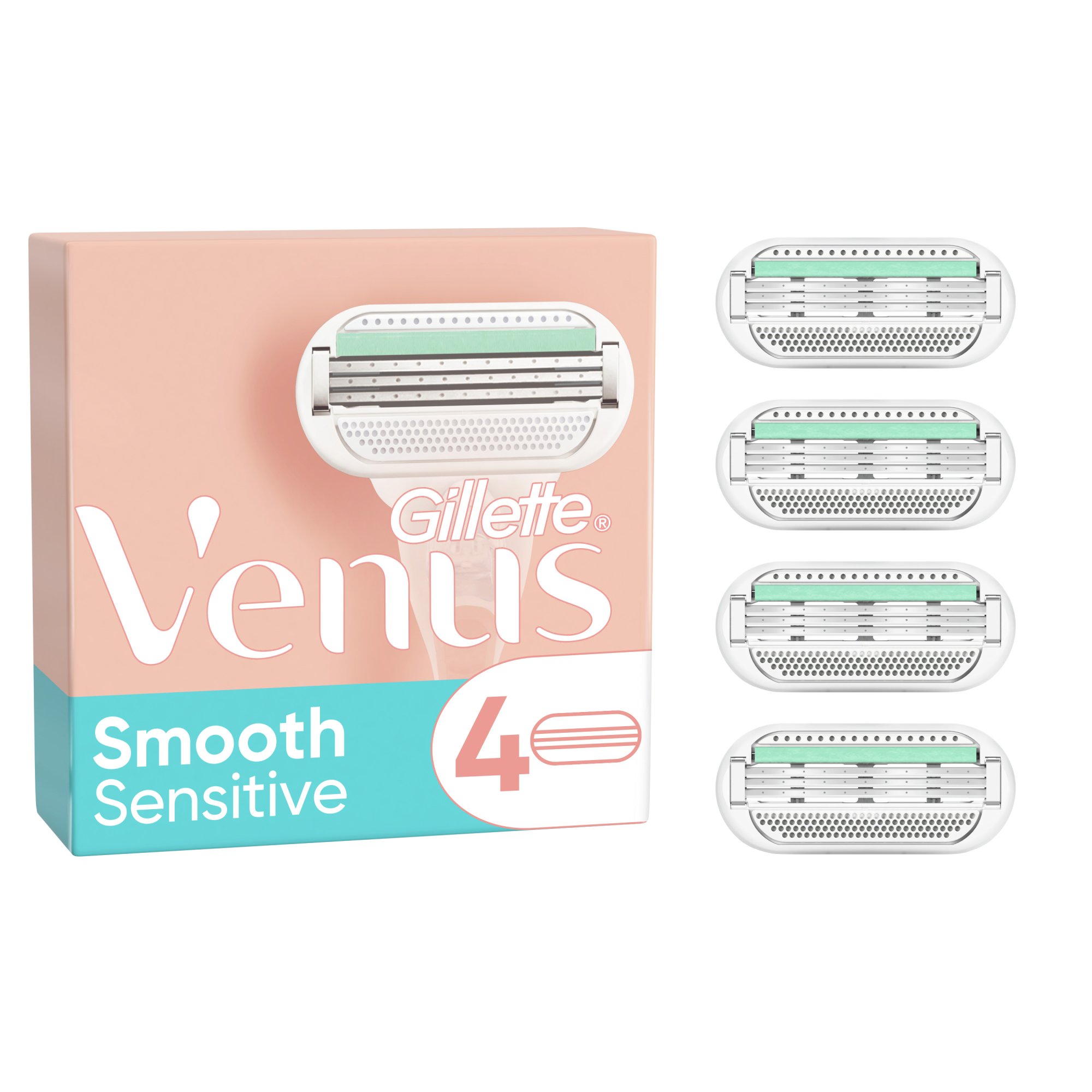 GILLETTE VENUS Venus Sensitive Smooth, Náhradní holicí hlavice 4 ks