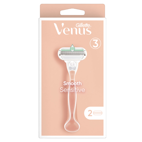 GILLETTE VENUS Venus Sensitive Smooth Dámský holicí strojek + 2 holicí hlavice