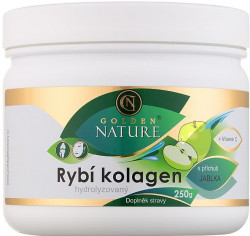 GOLDEN NATURE Rybí kolagen+Vitamin C - Jablko 250 g