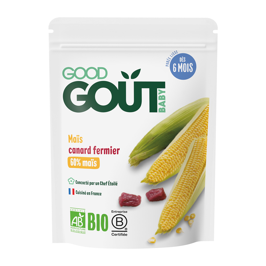 Good Gout BIO Kukuřice s kachním masem 6m+ 190 g