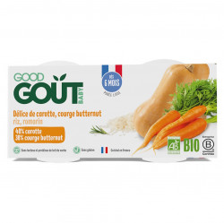 GOOD GOUT Pyré z máslové dýně a mrkve BIO  2x190 g