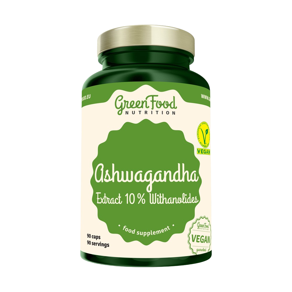 GREENFOOD NUTRITION Ashwagandha extract 10% Withanolides 90 kapslí