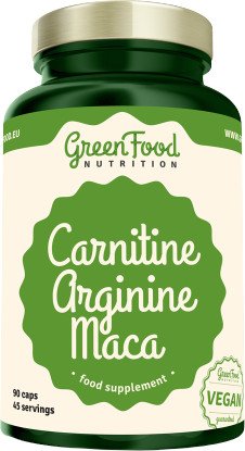 GREENFOOD NUTRITION Carnitin+Arginin+Maca 90 kapslí