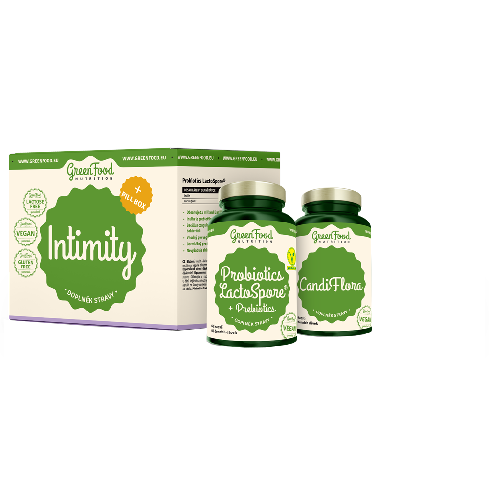 GREENFOOD NUTRITION Intimity + Pillbox 150 kapslí