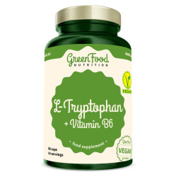 GREENFOOD NUTRITION L-tryptophan + vitamin B6 90 kapslí