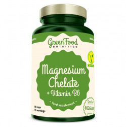 GREENFOOD NUTRITION Magnesium chelát + vitamin B6 90 kapslí