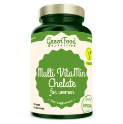 GREENFOOD NUTRITION Multivitamin chelate for women 90 kapslí