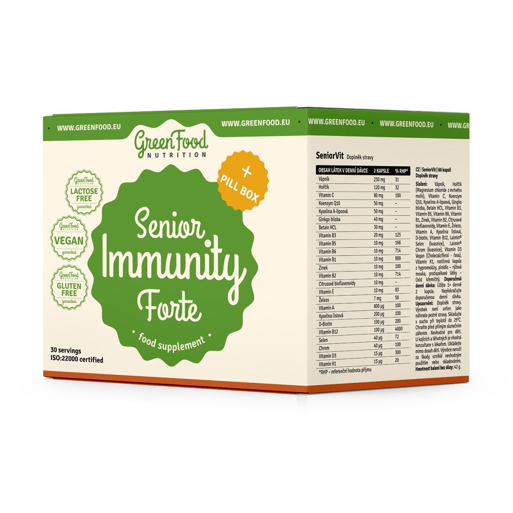 GreenFood Nutrition Senior Immunity Forte + Pillbox