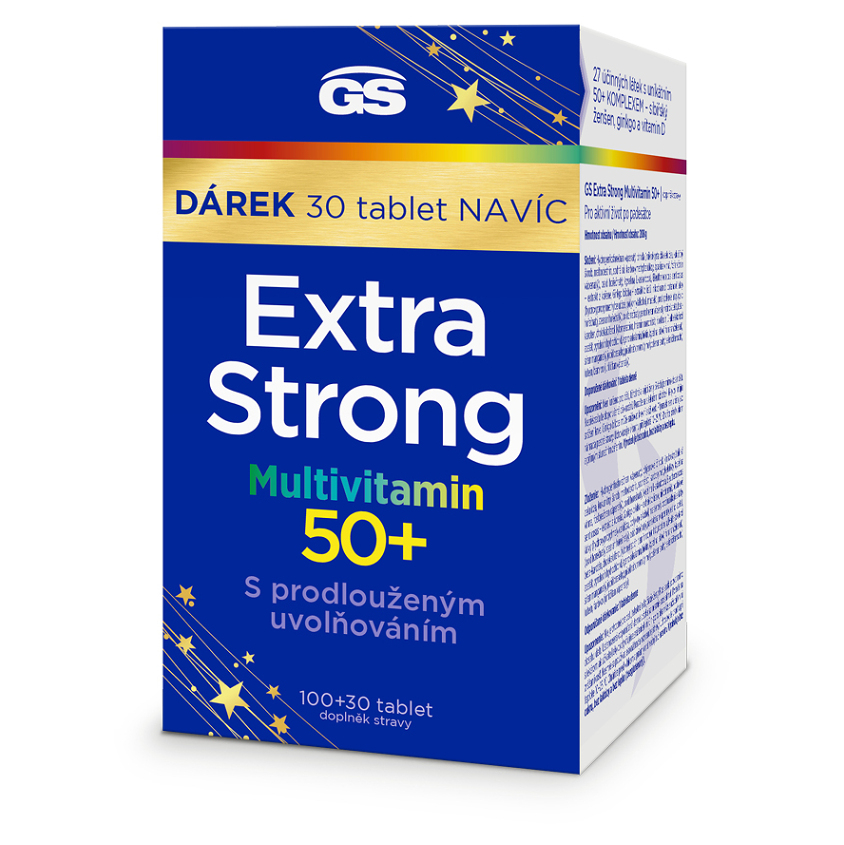 GS Extra strong multivitamin 50+  100 + 30 tablet NAVÍC