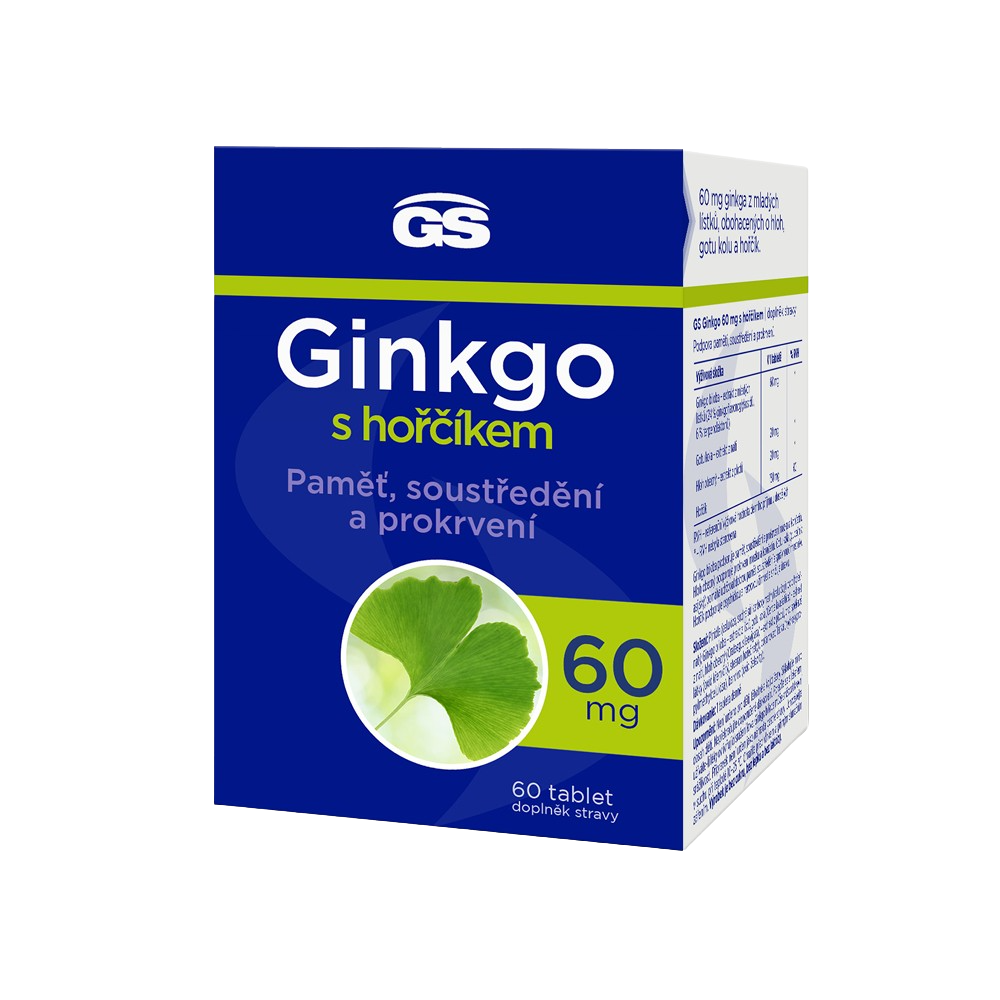 GS Ginkgo 60mg s hořčíkem 60 tablet