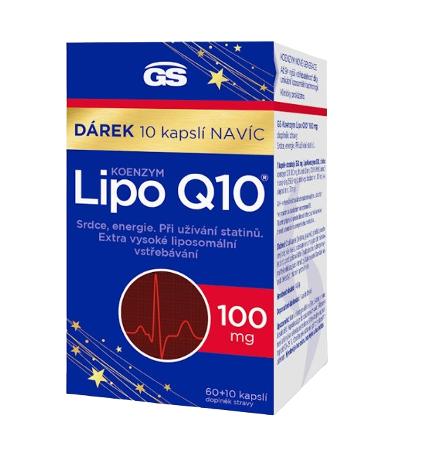 GS Koenzym Lipo Q10 100 mg, 60 + 10 kapslí