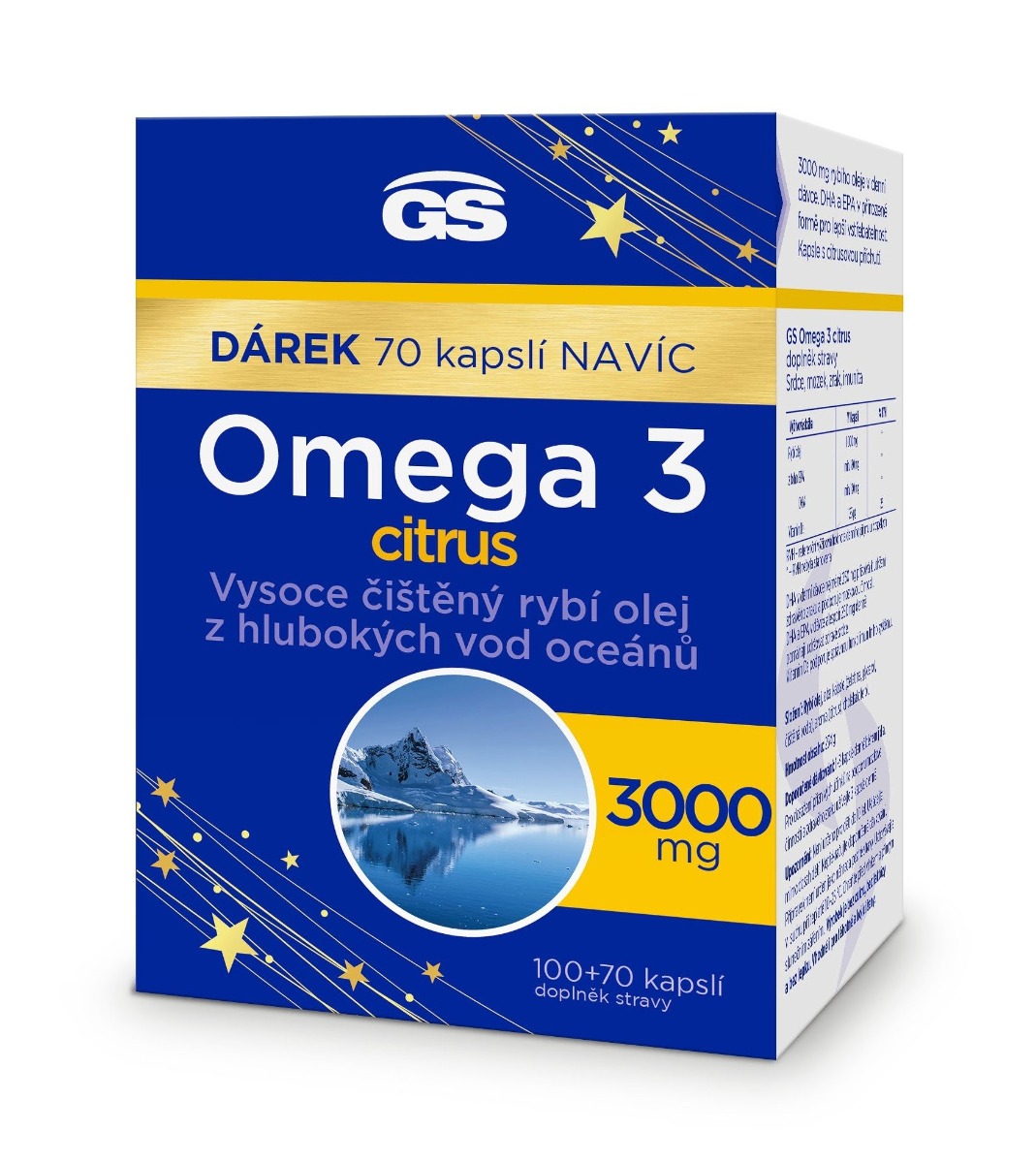 GS Omega 3 citrus 100+70 kapslí