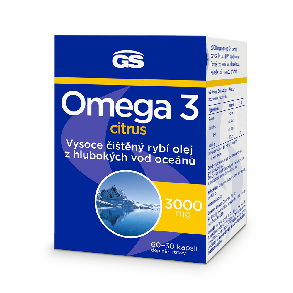 GS Omega 3 Citrus 60+30 kapslí