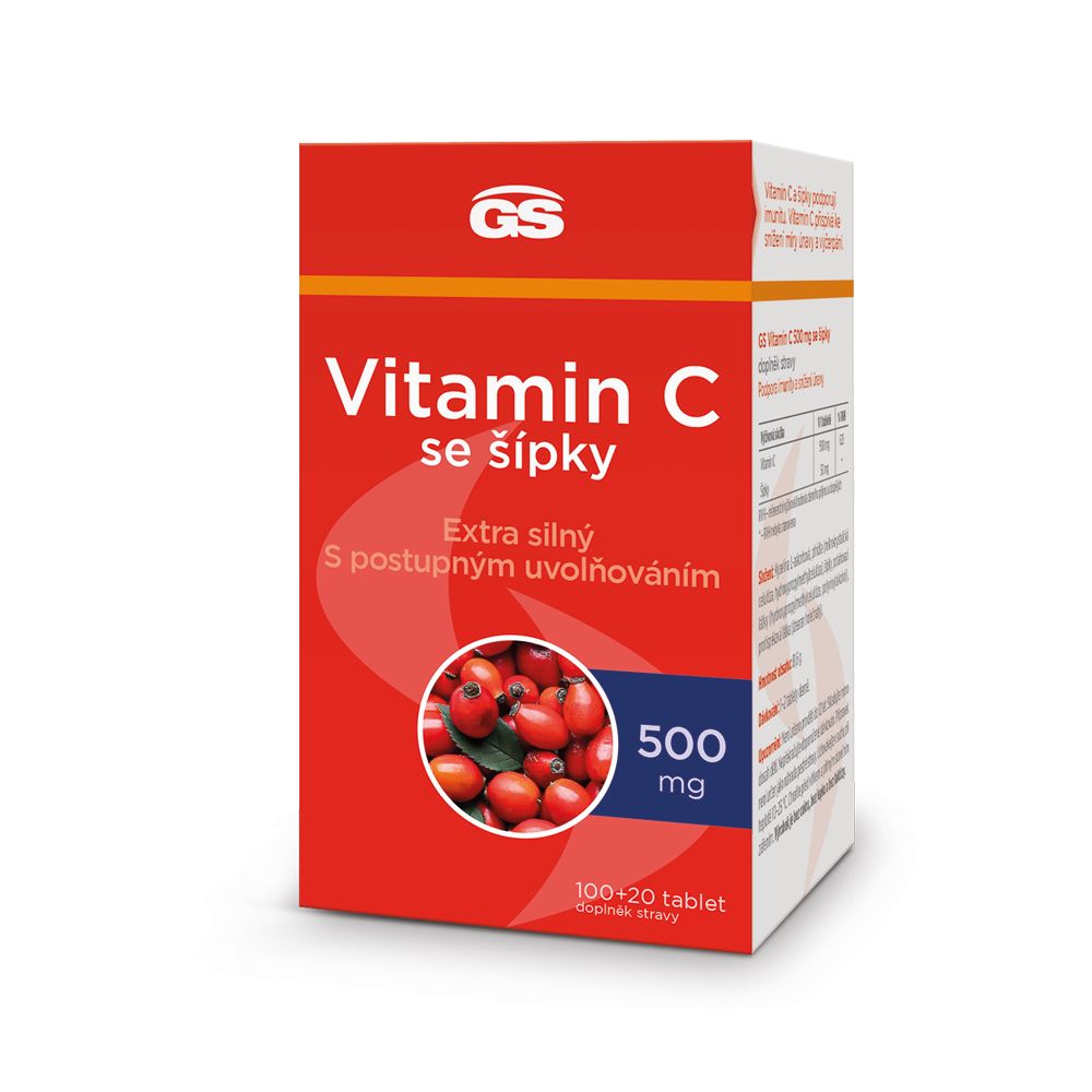 GS Vitamin C 500 se šípky 100+20 tablet