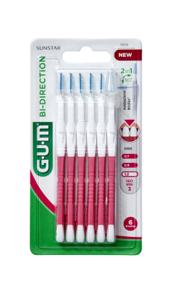 GUM Mezizubní kartáčky BI-DIRECTION růžový 1,2 mm 6 ks