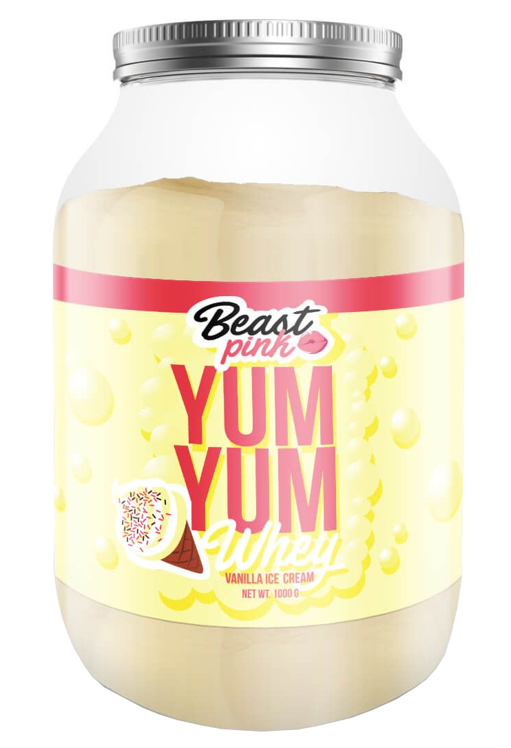 GYMBEAM BeastPink Yum Yum Whey vanilla ice cream 1000 g