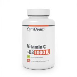 GymBeam Vitamin C + D3 1000 IU 90 kapslí