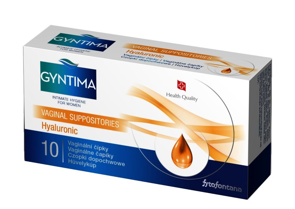 Gyntima Hyaluronic vaginální čípky 10 ks