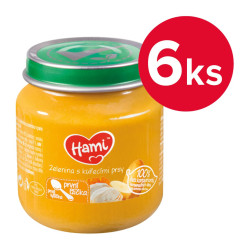 Hami Zelenina s kuřecími prsy 4m+ 6x125 g