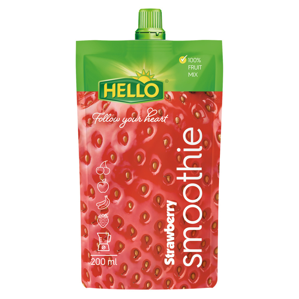 HELLO Smoothie jahoda kapsička 200 ml x 10 kusů