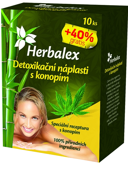 HERBALEX Detoxikační náplast s konopím + 40% gratis 10 ks