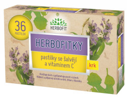 HERBOFIT Herbofitky se šalvějí a vitamínem C 36 pastilek