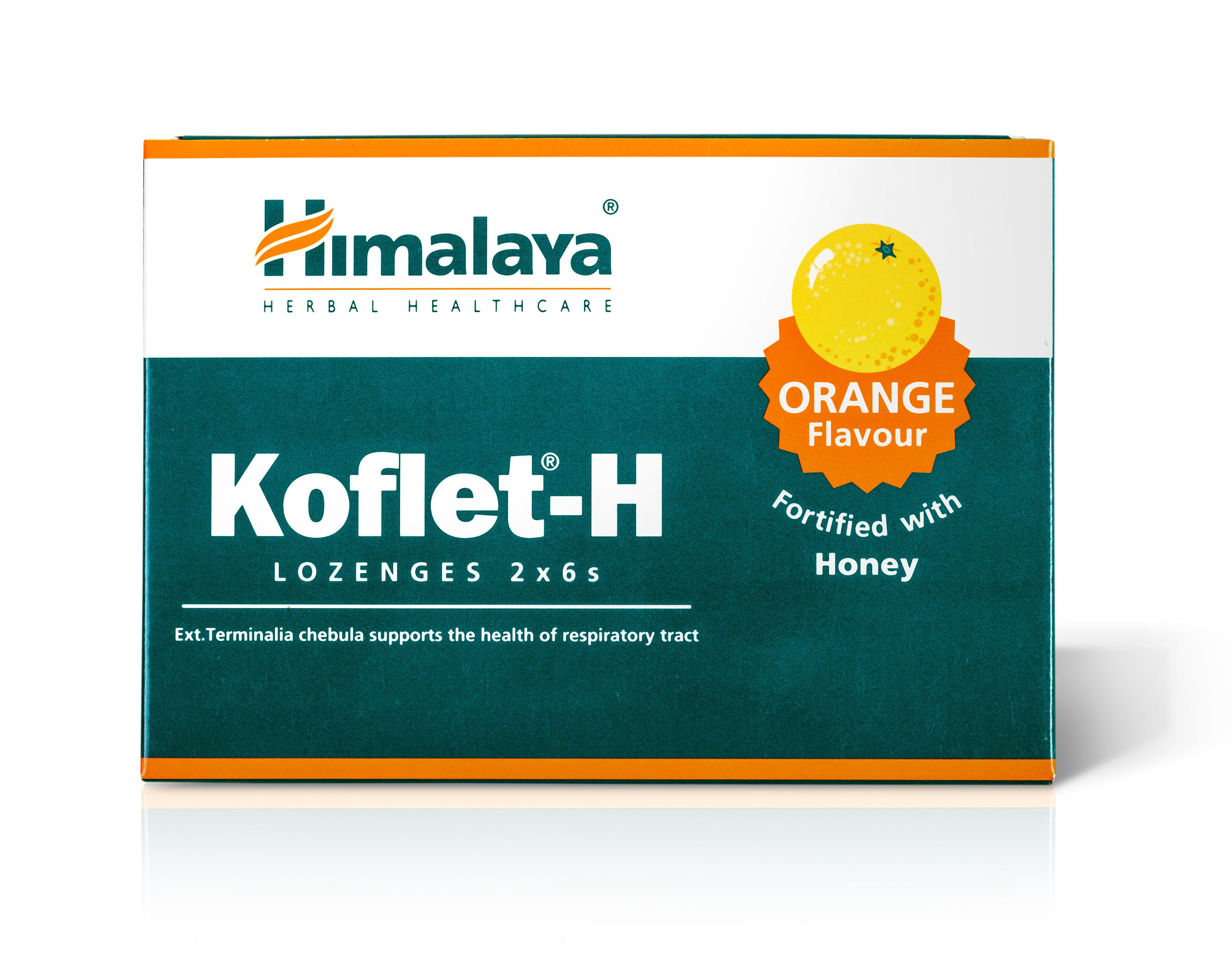 Himalaya Herbals Koflet-H Orange pastilky s medem 12 ks