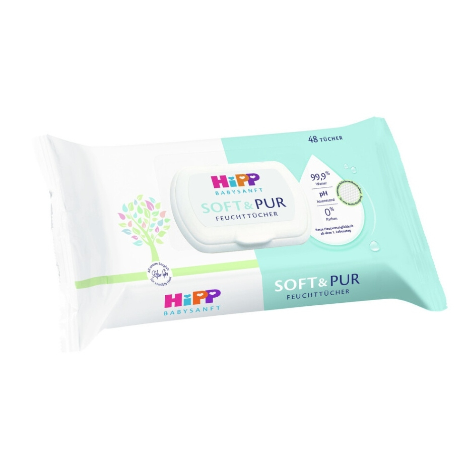 HIPP BabySanft Soft&Pur vlhčené ubrousky 48 ks