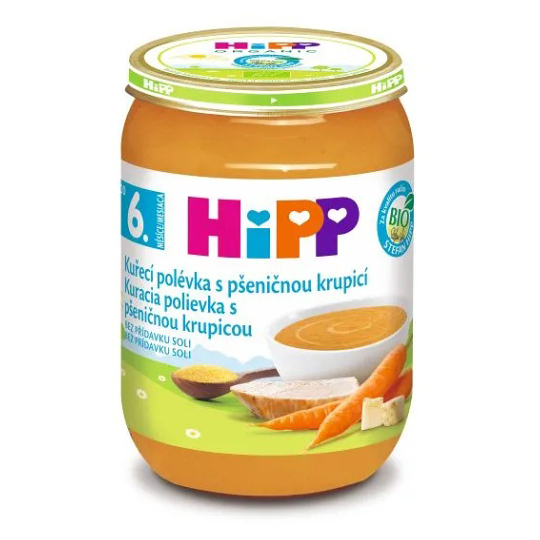 HIPP Polévka kuřecí s pšeničnou krupicí 6m+ BIO 190 g