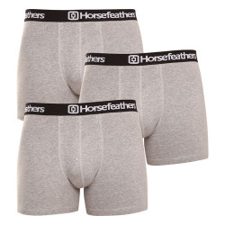 Horsefeathers 3PACK pánské boxerky Dynasty heather gray (AM067C) L